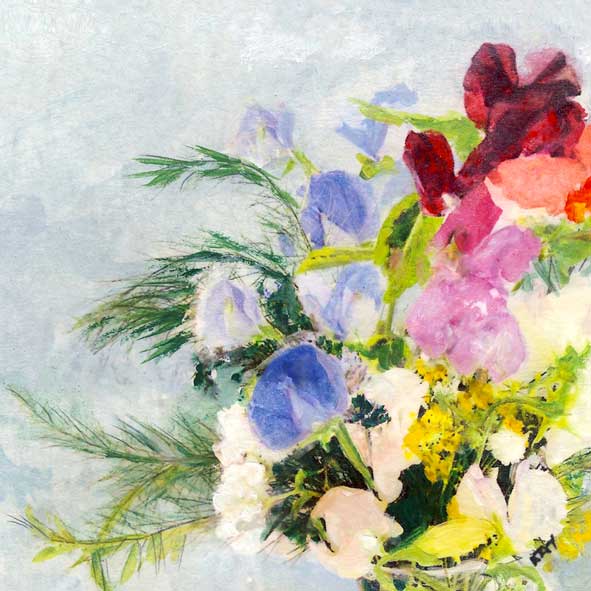 Sweet Peas Printable Painting : Instant Art Download : Wall Art : Room Decor - Image 2