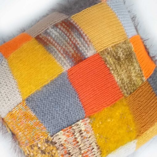 Patchwork Yellow Cushion 15"