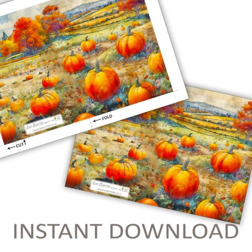 Instant download Pumpkin card