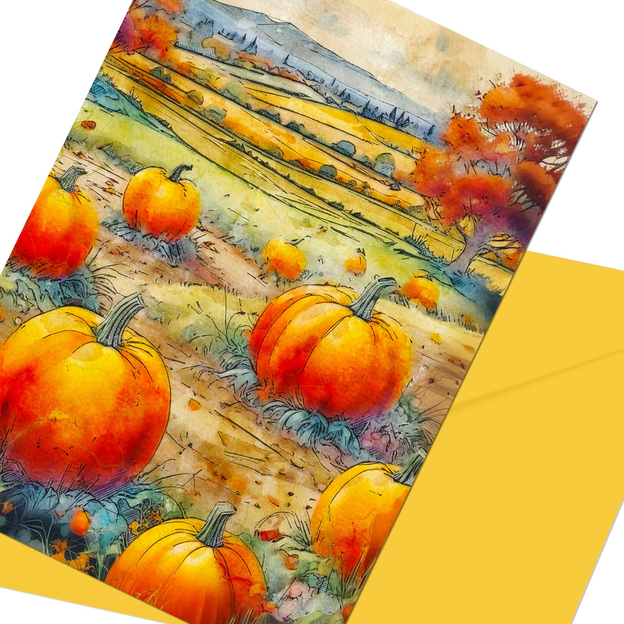 Instant download Pumpkin card