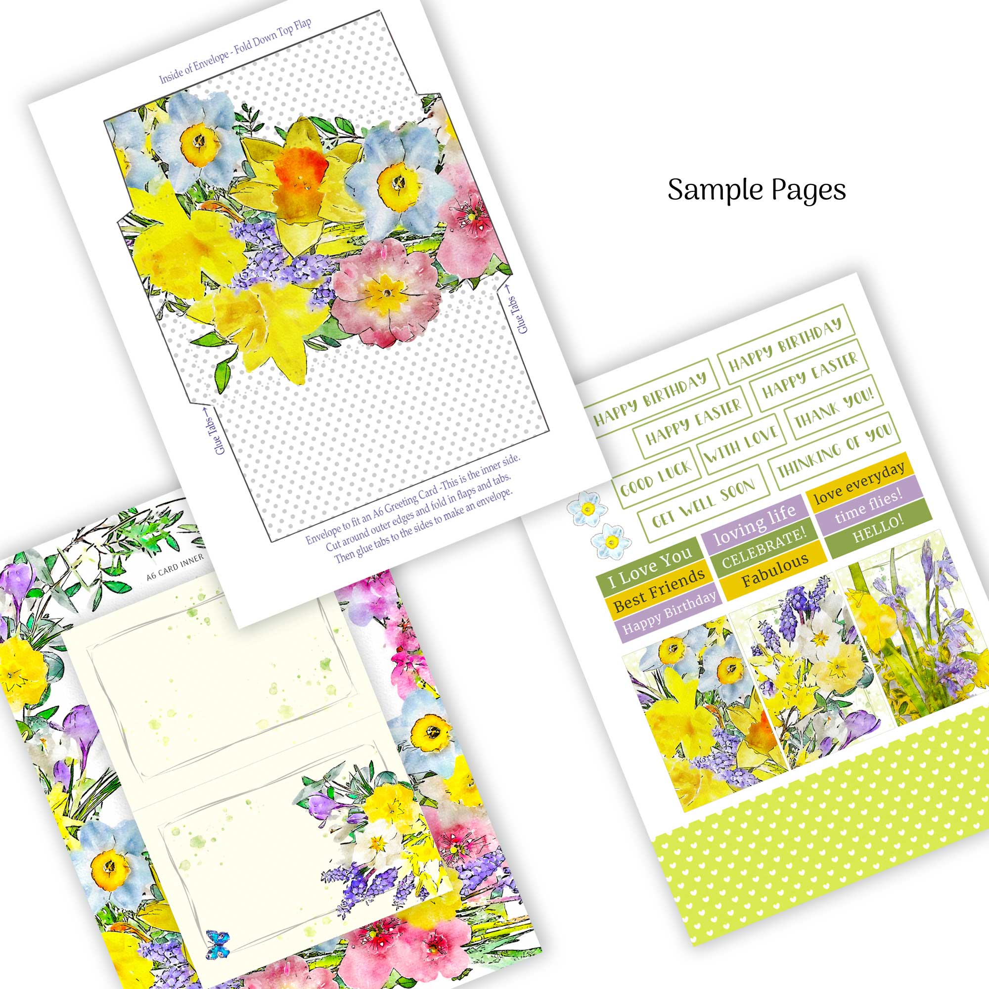 Spring Flowers A luxury card making book