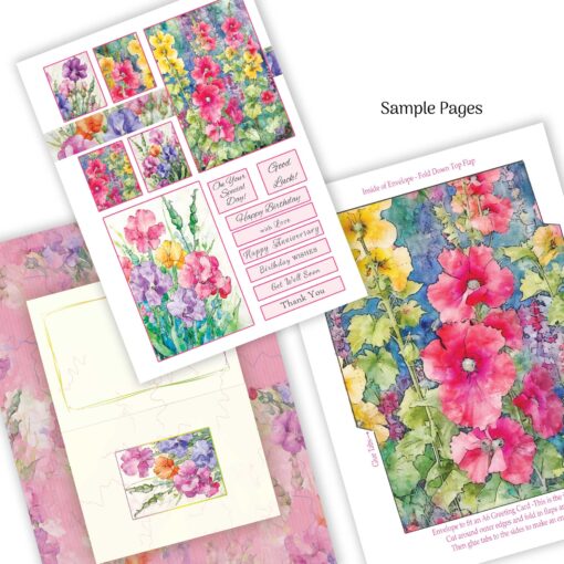 Card Making Book Summer Flowers Quality Paper Craft Book
