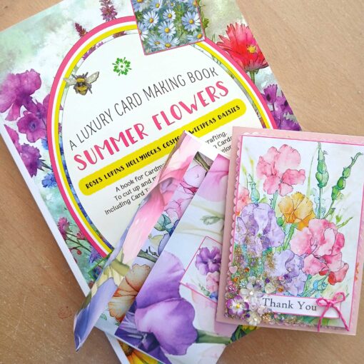 Card Making Book Summer Flowers Quality Paper Craft Book - Image 2