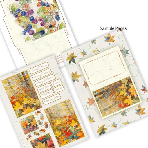 Card Making Book Autumn Flowers Quality Paper Craft Book