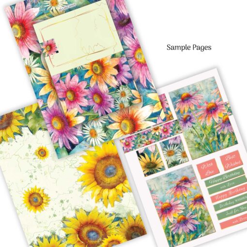 Card Making Book Autumn Flowers Quality Paper Craft Book