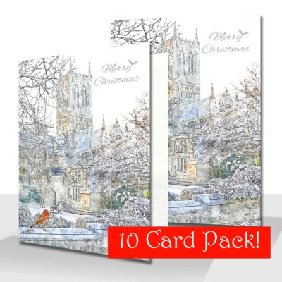 Lincoln Christmas Card 10PK - Lincoln Cathedral