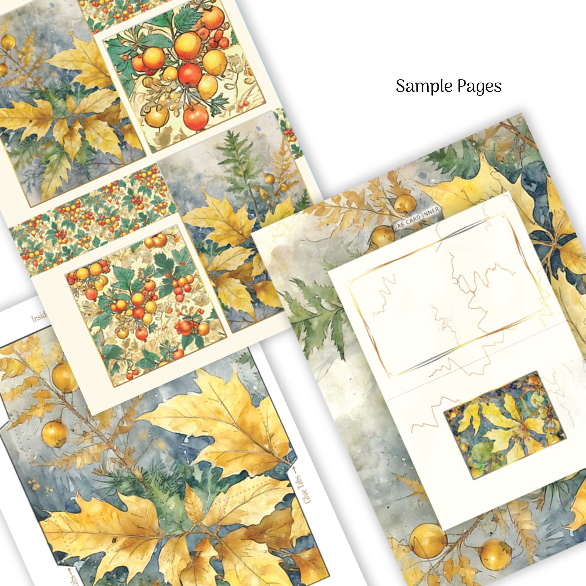 Card Making Book Winter Flowers Quality Paper Craft Book