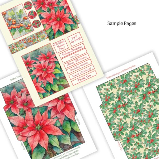 Card Making Book Winter Flowers Quality Paper Craft Book