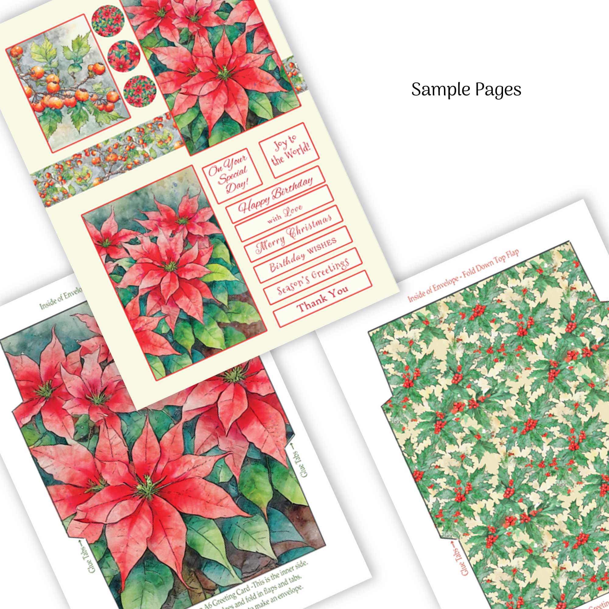Card Making Book Winter Flowers Quality Paper Craft Book