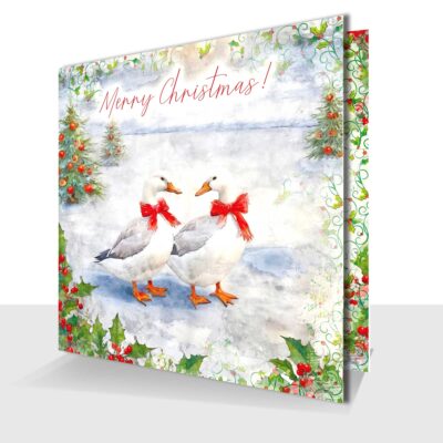 Merry Christmas Card - Winter Geese