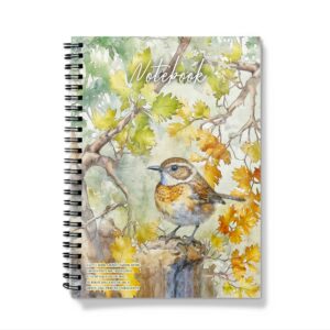 Spiral Notebook Wren Design A4 /A5 Lined Pages