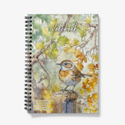 Spiral Notebook A4 Wren Design Lined Pages
