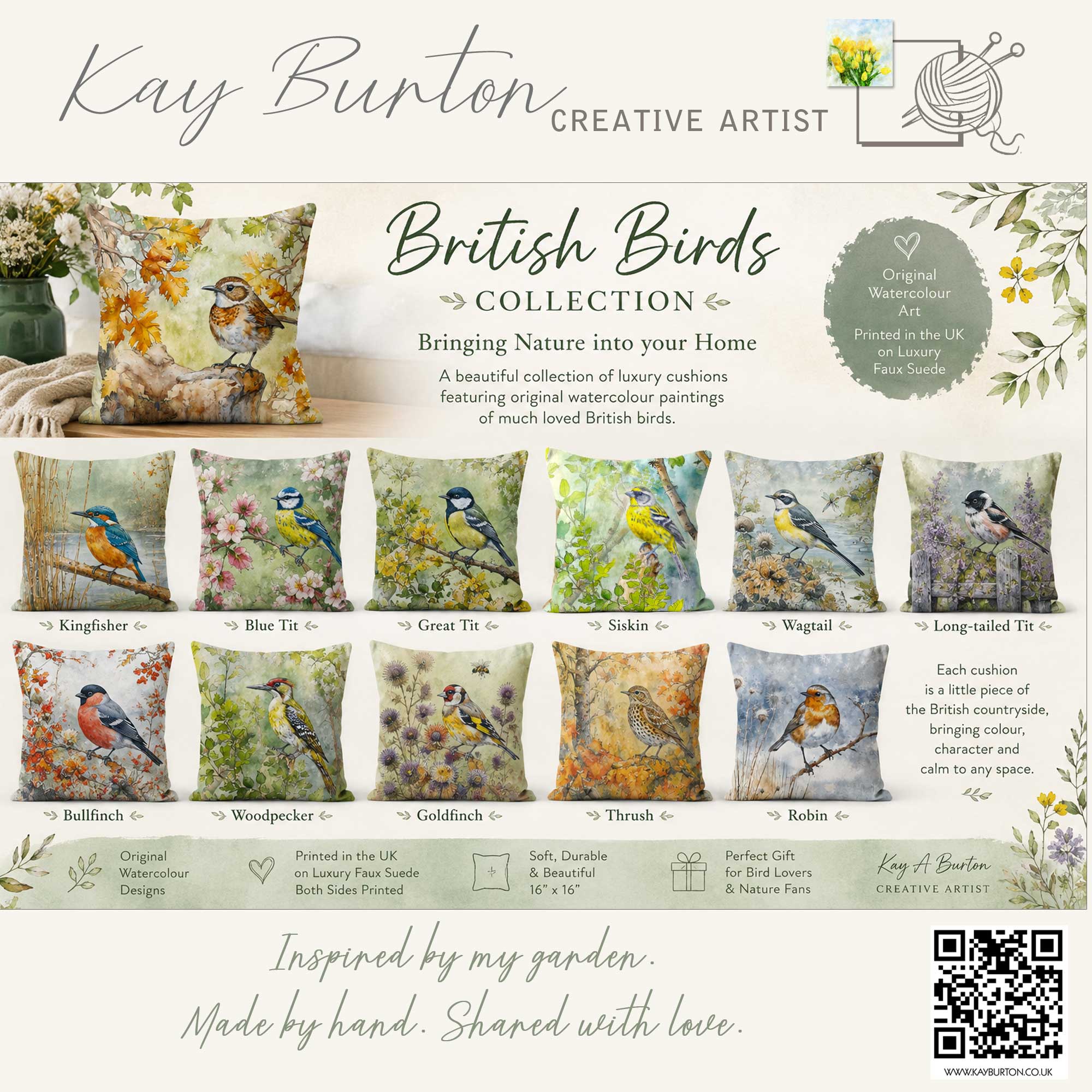 British Birds Cushions