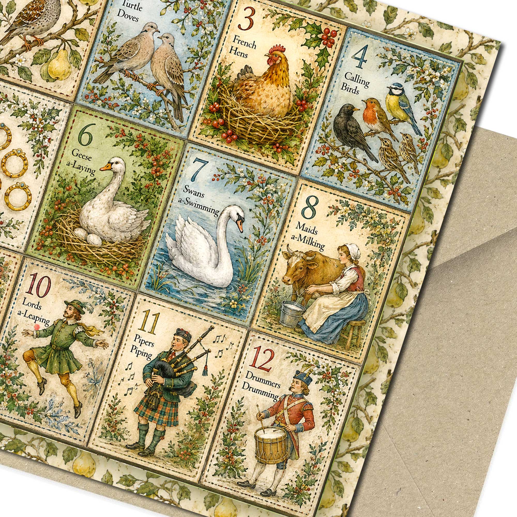 Twelve Days of Christmas - Quality Christmas Card