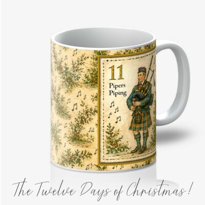 Eleventh Day of Christmas 11oz Mug Eleven Pipers Piping
