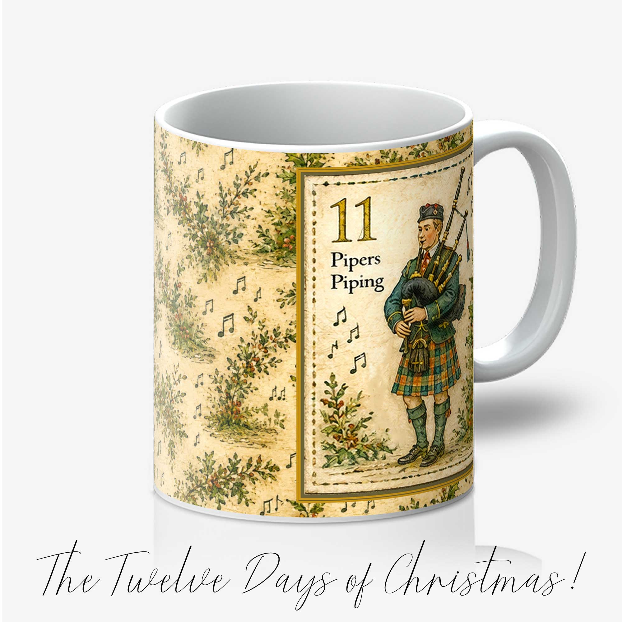 Eleventh Day of Christmas 11oz Mug Eleven Pipers Piping