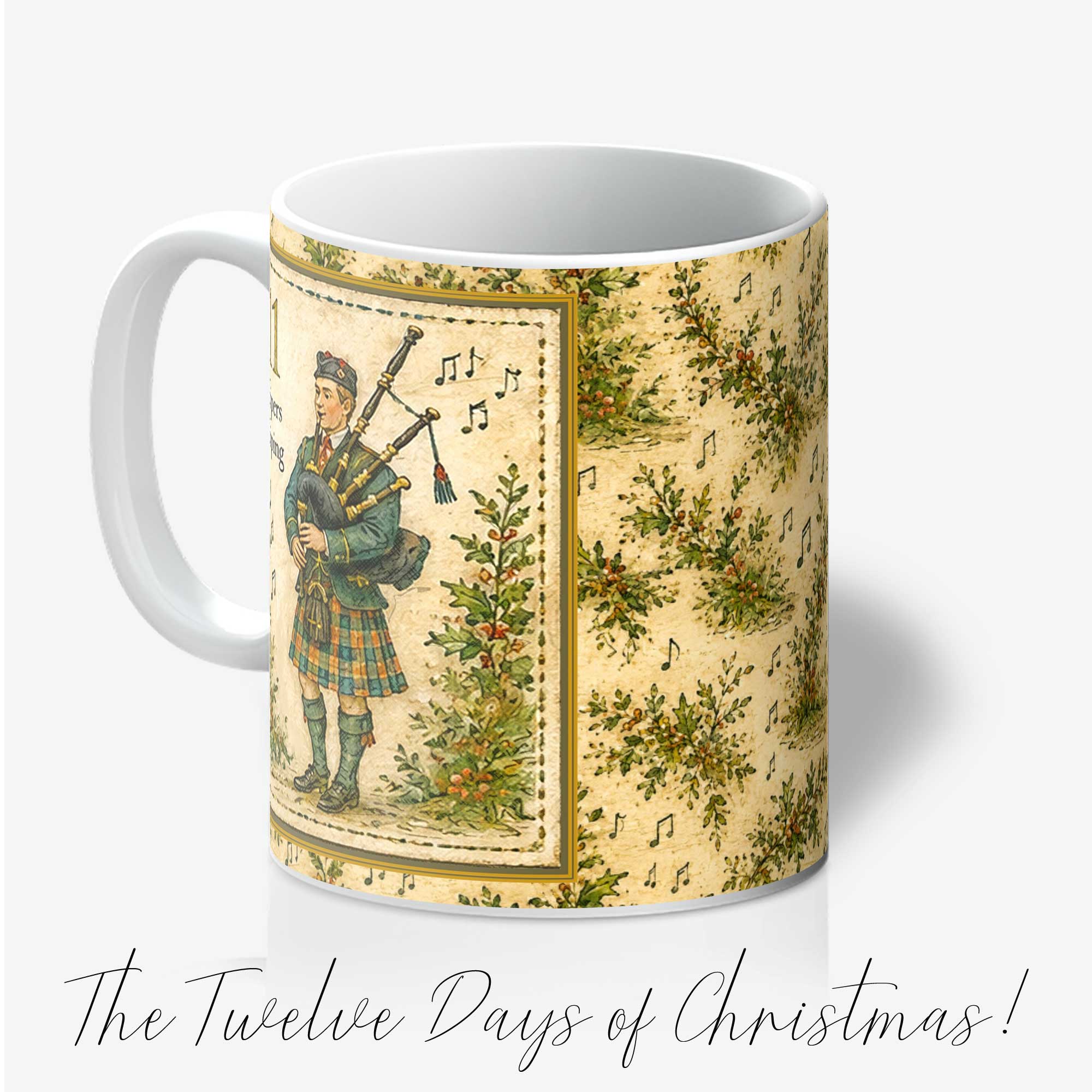 Eleventh Day of Christmas 11oz Mug Eleven Pipers Piping