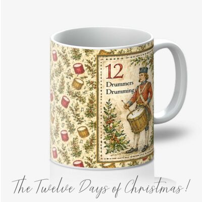 Twelfth Day of Christmas 11oz Mug Twelve Drummers Drumming