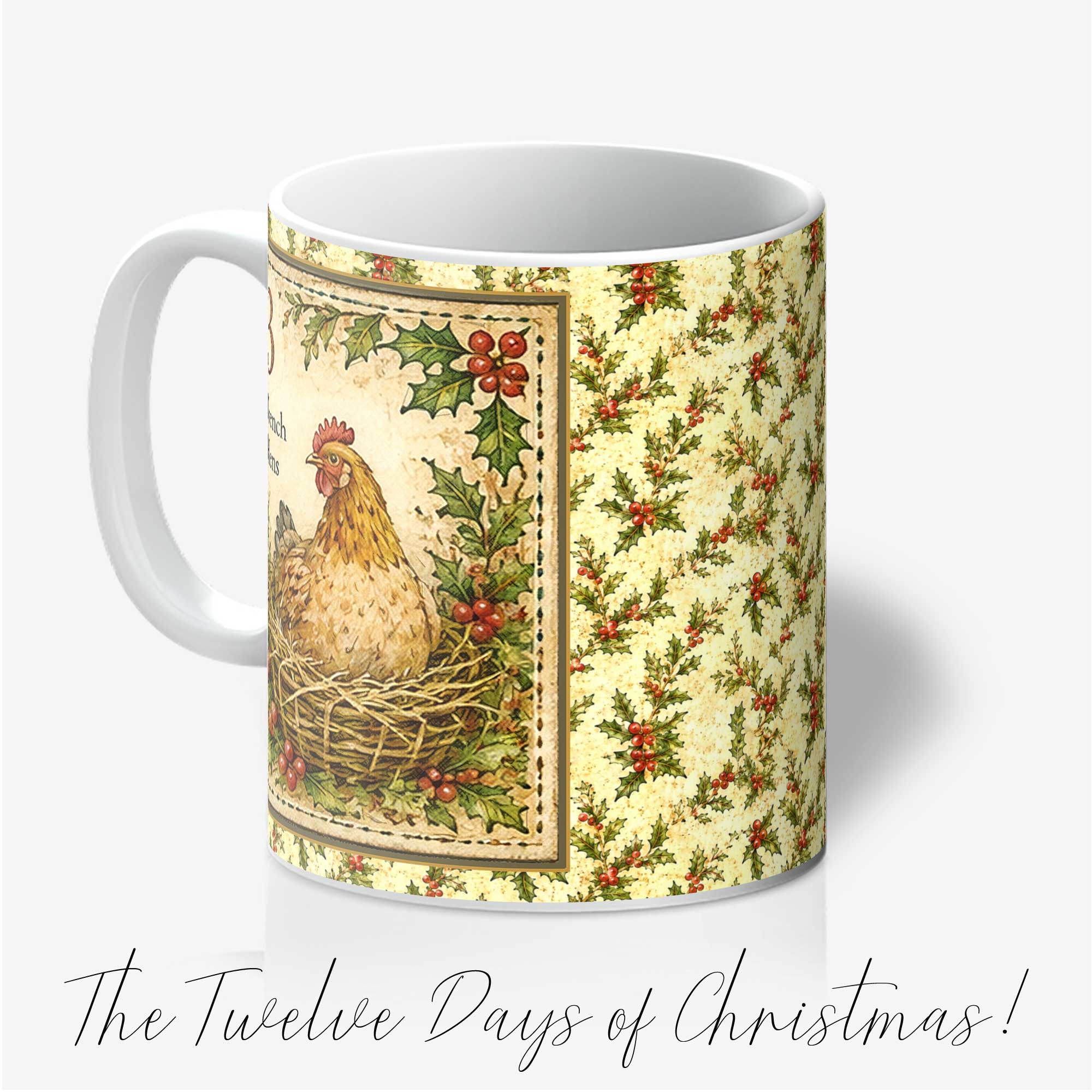 Third Day of Christmas 11oz Mug Three French Hens