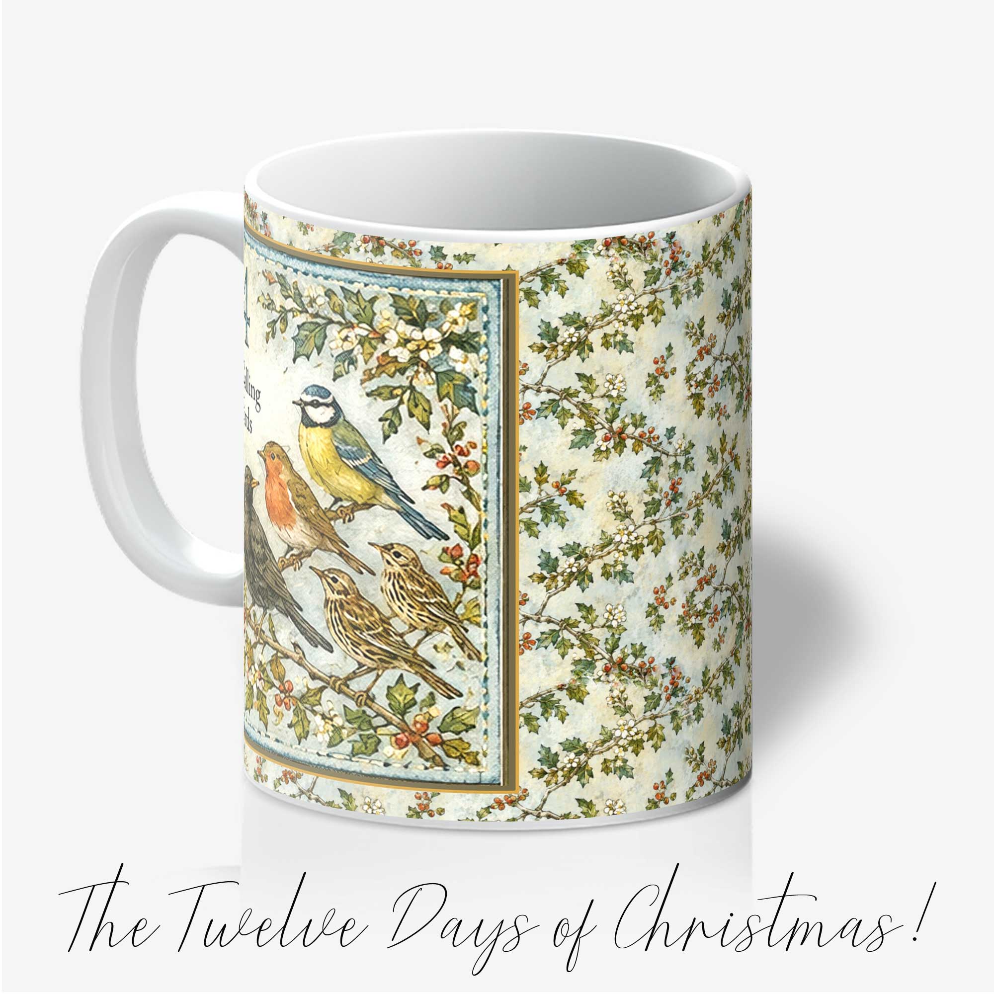 Fourth Day of Christmas 11oz Mug Four Calling Birds
