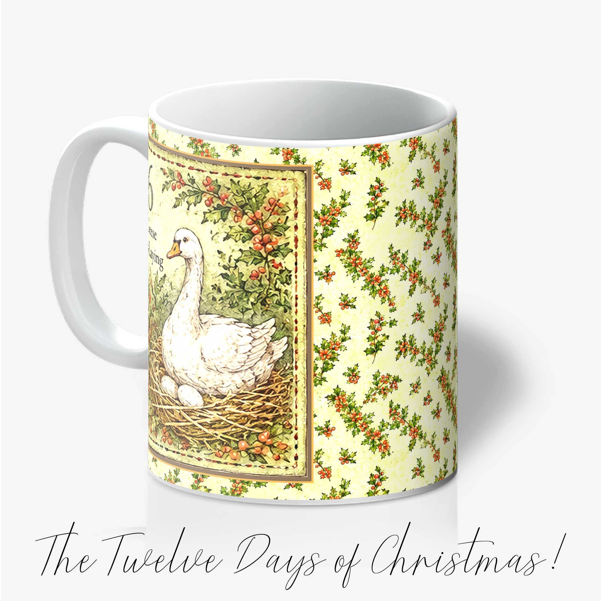 Sixth Day of Christmas 11oz Mug Six Geese A-Laying