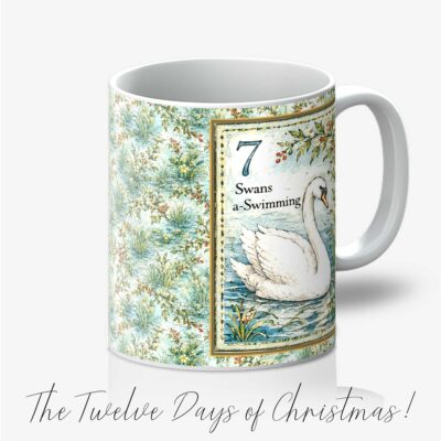 Seventh Day of Christmas 11oz Mug Swans A-Swimming