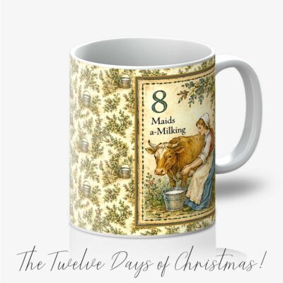 Eighth Day of Christmas 11oz Mug Eight Maids A-Milking