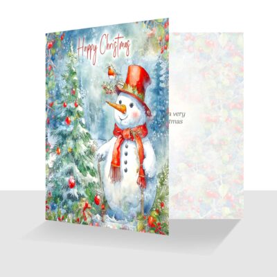 Snowman Christmas Card - 10 or 20 Card Packs - Quality Christmas Cards