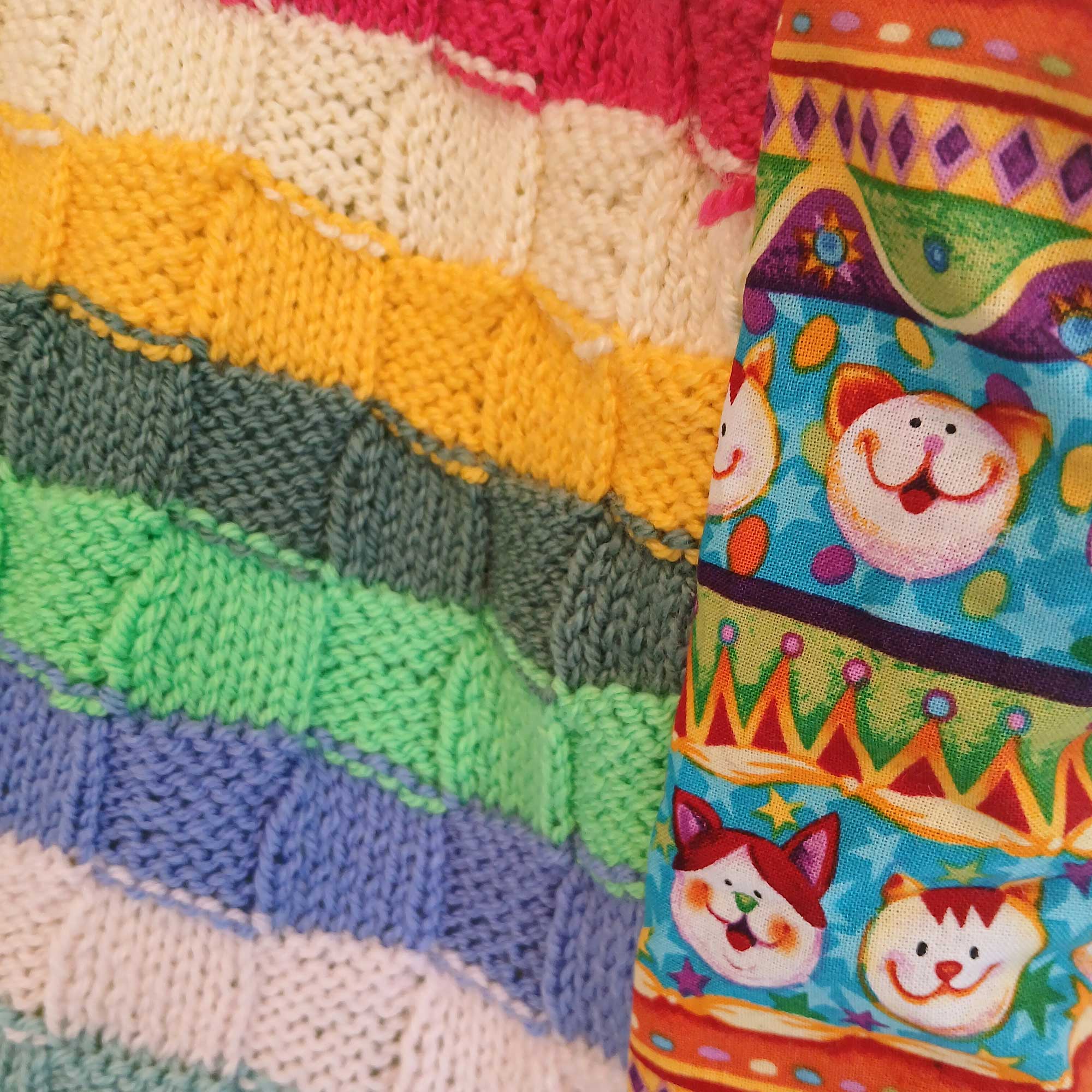 Fun Shopping Bag Faux Bamboo Handles Vibrant Colours